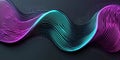 Abstract Neon Wave Background Dynamic Teal and Purple Flowing Lines 3D Render