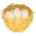 Abstract Nest with Eggs Drawing Royalty Free Stock Photo