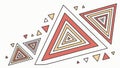 Abstract Nested Triangles Pattern, Geometric Design, vector design Generative AI Royalty Free Stock Photo