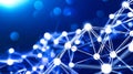 Abstract network background concept. Global network. Big data and cybersecurity. Blockchain, transfer and storage of