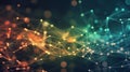 Abstract Network Background With Connected Dots And Lines - Data Connection Visualization Royalty Free Stock Photo