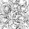 Abstract network background made of doodle circles