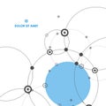 Abstract network circle background. Vector connect circles Royalty Free Stock Photo