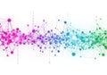 Abstract network of colorful connected dots and lines on a white background Royalty Free Stock Photo
