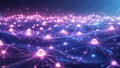 Abstract Network of Connected Data Points for Future Technology Royalty Free Stock Photo