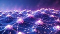 Abstract Network of Connected Data Points for Future Technology Royalty Free Stock Photo