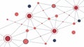 Abstract Network of Connected Dots, Global Communication and Digital System, vector design Generative AI Royalty Free Stock Photo
