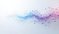 Abstract network of connected dots and lines. Blue and purple gradient background. Digital concept. Global data flow. Information Royalty Free Stock Photo