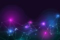 Abstract Network of Connected Dots and Lines Technology Connectivity Concept Royalty Free Stock Photo