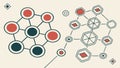 Abstract Network of Connected Nodes: Data and Systems, vector design Generative AI Royalty Free Stock Photo