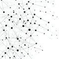 Abstract network of connected nodes and lines on white background Royalty Free Stock Photo