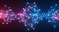 Abstract network of connected nodes representing blockchain technology and digital data flow Royalty Free Stock Photo