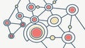 Abstract Network of Connected Nodes Vector Design, vector design Generative AI Royalty Free Stock Photo