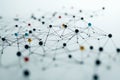 Abstract Network Connecting Dots Visualizing Data Connection and Modern Technology Royalty Free Stock Photo