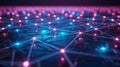 Abstract Network Connection, Artificial Intelligence Concept Royalty Free Stock Photo