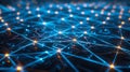 Abstract Network Connection - Artificial Intelligence Neural Net Technology Background Royalty Free Stock Photo