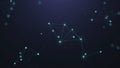 Abstract network connection background with glowing dots and lines on a dark blue backdrop Royalty Free Stock Photo