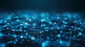 Abstract Network Connection Background With Glowing Nodes And Lines Royalty Free Stock Photo
