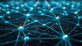 Abstract Network Connection Background With Glowing Nodes, Technology Concept Royalty Free Stock Photo