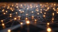 Abstract Network Connection Background With Glowing Nodes Royalty Free Stock Photo