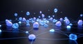 Abstract Network Connection with Crystalline Nodes Royalty Free Stock Photo