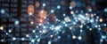 Abstract Network Connection with Data Background and Glowing Points Royalty Free Stock Photo