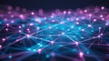 Abstract Network Connection: Data Flow, Artificial Intelligence, Neural Network Concept Royalty Free Stock Photo