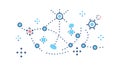 Abstract Network Connection, Data Flow and Digital Link, vector design Generative AI Royalty Free Stock Photo