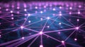Abstract Network Connection: Data Mesh, Neural Network. Cyber Security Concept Royalty Free Stock Photo