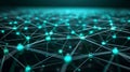 Abstract Network Connection: Data Nodes, Blockchain Technology, AI Concept Royalty Free Stock Photo