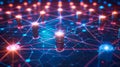 Abstract Network Connection, Data Nodes, Technology Background Royalty Free Stock Photo