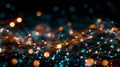 Abstract Network Connection: Data Plexus, Blockchain Technology, Neural Network, Digital Connectivity Royalty Free Stock Photo