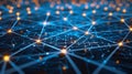 Abstract Network Connection: Data Transfer, Technology Background Royalty Free Stock Photo