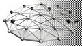 Abstract network connection, digital tech, data structure, modern design element png transparent image Generative AI Royalty Free Stock Photo