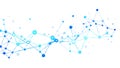 Abstract network connection dots and lines, technology, vector design Generative AI Royalty Free Stock Photo