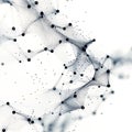 Abstract network connection dots and lines on white surface isolated on  white  background Royalty Free Stock Photo