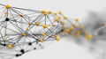Abstract Network Connection:  Dynamic Plexus of Interconnected Nodes.  Modern Technology, Global Network, Data Visualization, Royalty Free Stock Photo