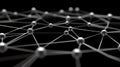 Abstract Network Connection: Global Communication and Technology Concept.  3D rendering of interconnected nodes representing a Royalty Free Stock Photo
