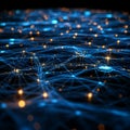 Abstract Network Connection Global Data Flow Digital Technology Background Royalty Free Stock Photo