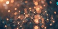 Abstract network connection Glowing nodes and lines Royalty Free Stock Photo