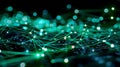 Abstract Network Connection: Green Tech, Data Flow Background Royalty Free Stock Photo