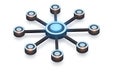 Abstract Network Connection Hub Royalty Free Stock Photo