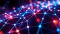 Abstract network connection lines, technology and digital data, Stock Photo, Generative AI Royalty Free Stock Photo