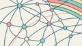 Abstract Network Connection Lines, vector design Generative AI Royalty Free Stock Photo