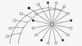 Abstract network or connection pattern illustration vector design Generative AI Royalty Free Stock Photo