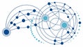 Abstract network connection points illustration, technology, vector design Generative AI Royalty Free Stock Photo