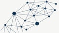 Abstract network connection points, symbolizing technology and data flow, vector design Generative AI Royalty Free Stock Photo