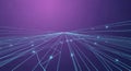 Abstract Network Connection on Purple Background Data Flow Visualization Royalty Free Stock Photo