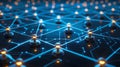 Abstract Network Connection Structure Concept, Interconnected Nodes Royalty Free Stock Photo