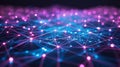Abstract Network Connection Structure, Data Nodes And Artificial Intelligence Concept Royalty Free Stock Photo
